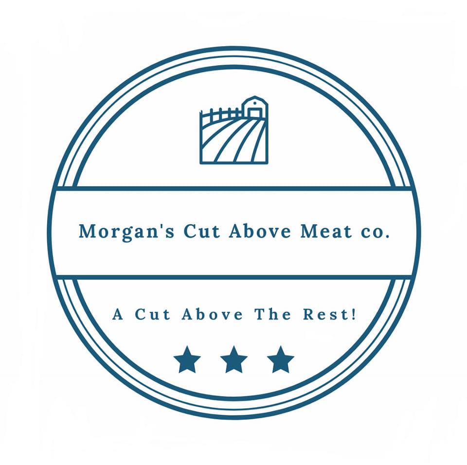 Morgan's cut above meat logo that reads "cut above the rest" 